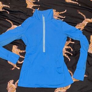 lululemon athletica Blue Half-Zip Long-Sleeve Top